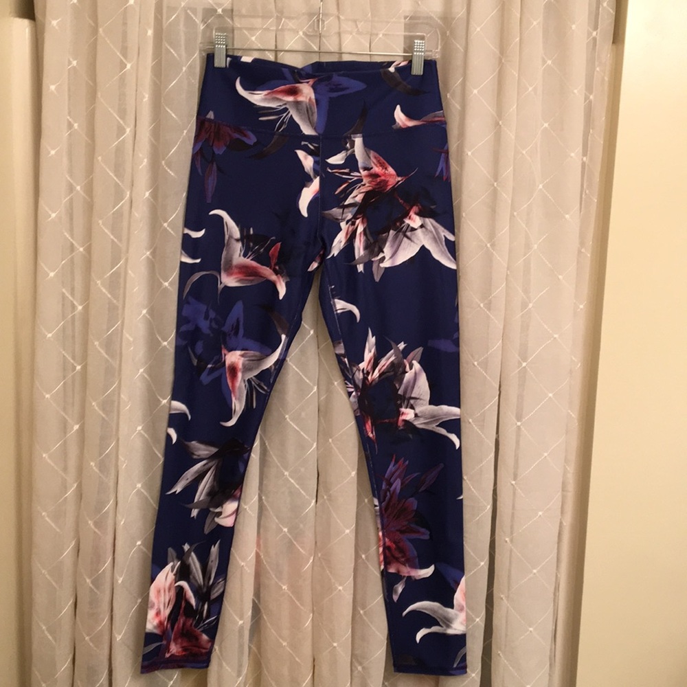 Fabletics purple floral leggings
